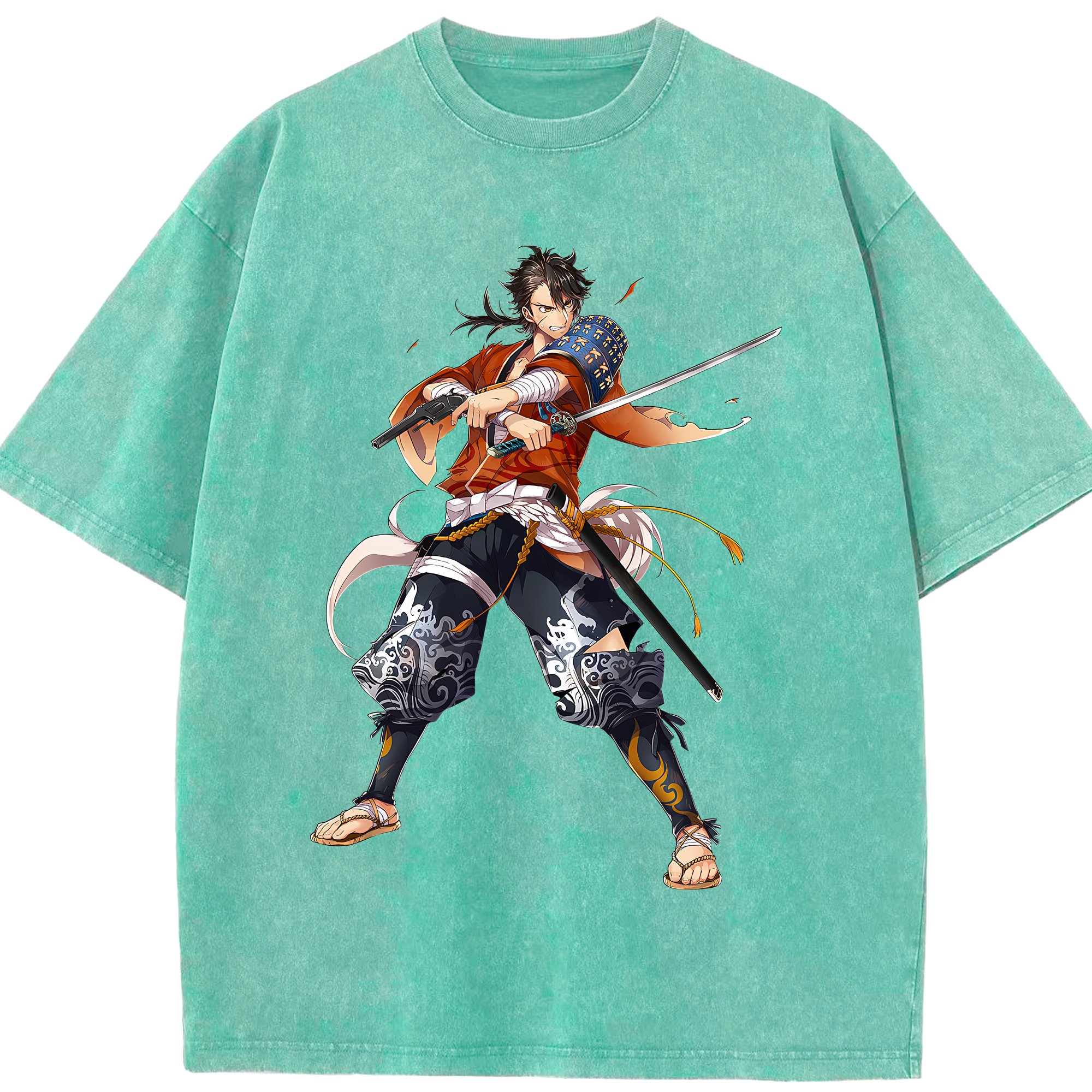 （画像用） 刀剣乱舞 Touken Ranbu 綿100% ヴィンテージ風 半袖Tシャツ（フロントプリント）